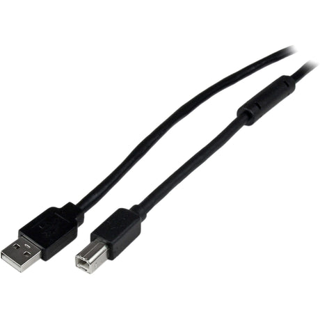 StarTech.com 65ft (20m) Active USB 2.0 A to B Cable, Long USB Cable, USB Printer Cable, 1x USB A (M), 1x USB B (M), Black — USB2HAB65AC