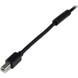 StarTech.com 65ft (20m) Active USB 2.0 A to B Cable, Long USB Cable, USB Printer Cable, 1x USB A (M), 1x USB B (M), Black — USB2HAB65AC