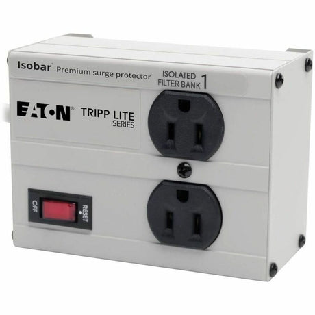 Eaton Tripp Lite Series Isobar 2-Outlet Surge Protector, 6 ft. Cord with Right-Angle Plug, 1410 Joules, Metal Housing — ISOBAR2-6