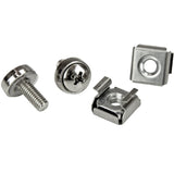 StarTech.com 100 Pkg M5 Mounting Screws and Cage Nuts for Server Rack Cabinet — CABSCREWM52