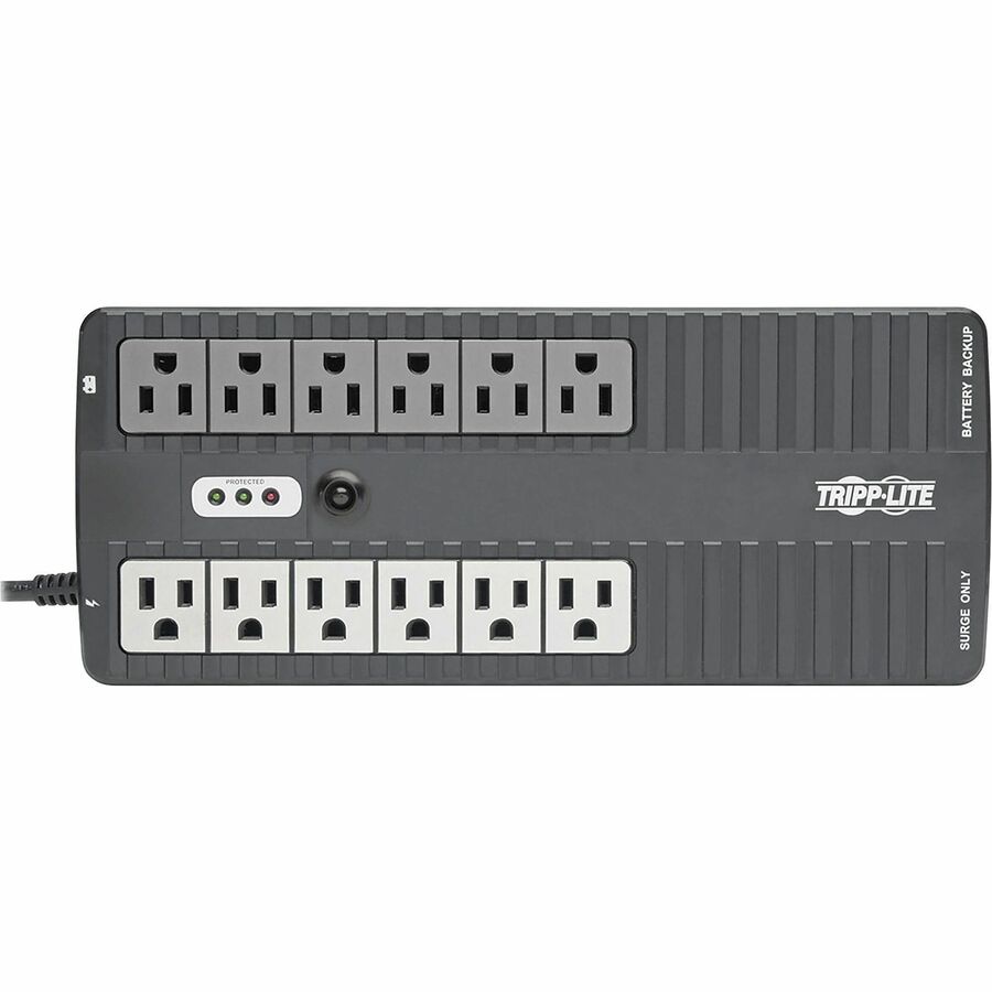 Eaton Tripp Lite Series 900VA 480W Standby UPS - 12 NEMA 5-15R Outlets, 120V, 50/60 Hz, 5-15P Plug, ENERGY STAR, Desktop/Wall — INTERNET900U