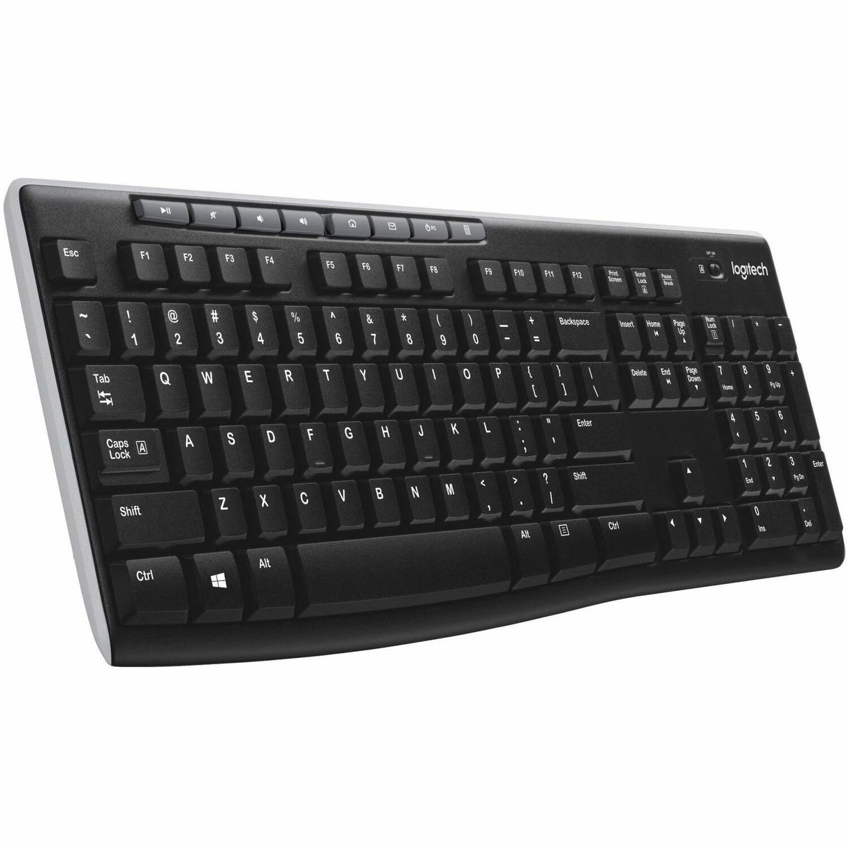 Logitech K270 Wireless Keyboard for Windows, 2.4 GHz Wireless, Full-Size, Number Pad, Black — 920-003051