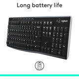 Logitech K270 Wireless Keyboard for Windows, 2.4 GHz Wireless, Full-Size, Number Pad, Black — 920-003051