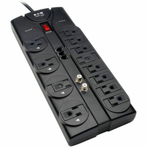 Eaton Tripp Lite Series Protect It! 12-Outlet Surge Protector, 8 ft. (2.43 m) Cord, 2880 Joules, Tel/Modem/Coaxial Protection — TLP1208TELTV