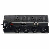 Eaton Tripp Lite Series Protect It! 12-Outlet Surge Protector, 8 ft. (2.43 m) Cord, 2880 Joules, Tel/Modem/Coaxial Protection — TLP1208TELTV