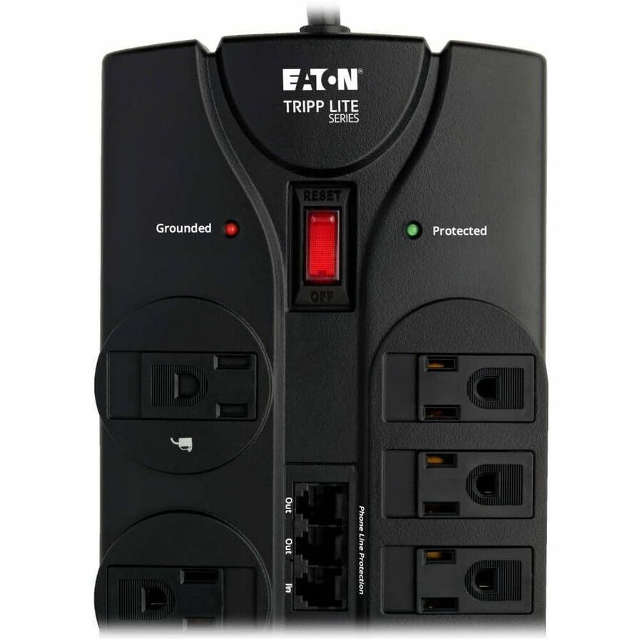 Eaton Tripp Lite Series Protect It! 12-Outlet Surge Protector, 8 ft. (2.43 m) Cord, 2880 Joules, Tel/Modem/Coaxial Protection — TLP1208TELTV