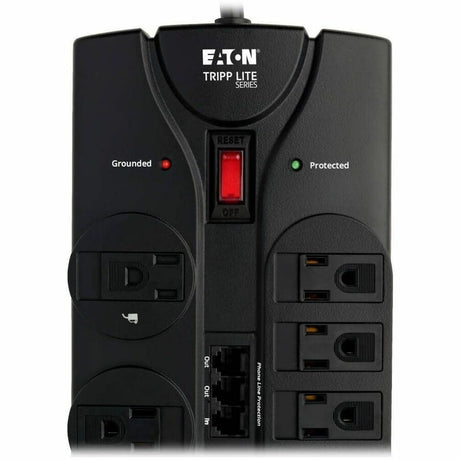 Eaton Tripp Lite Series Protect It! 12-Outlet Surge Protector, 8 ft. (2.43 m) Cord, 2880 Joules, Tel/Modem/Coaxial Protection — TLP1208TELTV
