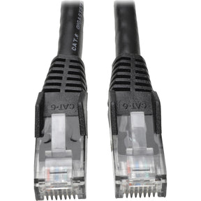 Eaton Tripp Lite Series Cat6 Gigabit Snagless Molded (UTP) Ethernet Cable (RJ45 M/M), PoE, Black, 50 ft. (15.24 m) — N201-050-BK