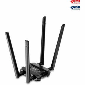 TRENDnet AC1900 High Power Dual Band Wireless USB Adapter, TEW-809UB, Stream 4K HD Video, Windows-Mac OS Compatible, USB 3.0 to USB Type A, Black — TEW-809UB