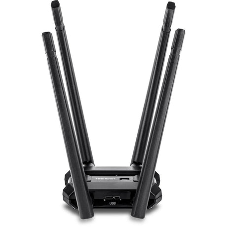 TRENDnet AC1900 High Power Dual Band Wireless USB Adapter, TEW-809UB, Stream 4K HD Video, Windows-Mac OS Compatible, USB 3.0 to USB Type A, Black — TEW-809UB