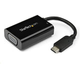 StarTech.com USB C to VGA Adapter with 60W Power Delivery Pass-Through - 1080p USB Type-C to VGA Video Converter w/ Charging - Black — CDP2VGAUCP
