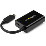StarTech.com USB C to VGA Adapter with 60W Power Delivery Pass-Through - 1080p USB Type-C to VGA Video Converter w/ Charging - Black — CDP2VGAUCP