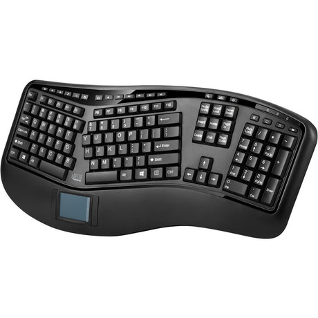 Adesso 2.4GHz Wireless Ergonomic Touchpad Keyboard — WKB-4500UB