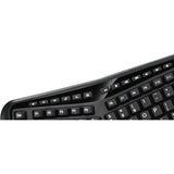 Adesso 2.4GHz Wireless Ergonomic Touchpad Keyboard — WKB-4500UB