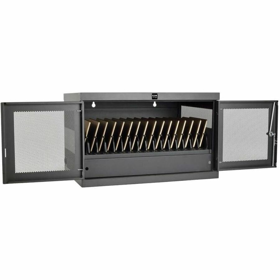 Eaton Tripp Lite Series 16-Device USB Charging Station Cabinet with Sync for iPad and Android Tablets, Wall-Mount and Cart Options, Black — CSC16USB