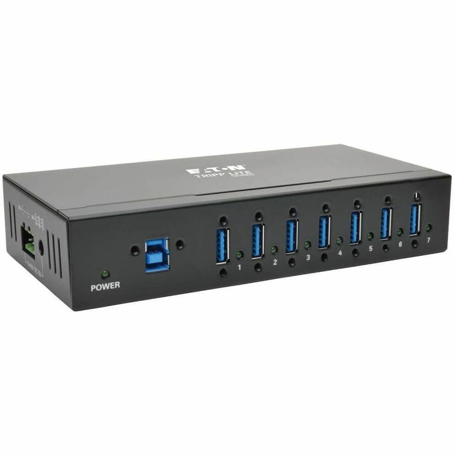 Eaton Tripp Lite Series 7-Port Industrial-Grade USB 3.x (5Gbps) Hub - 20 kV ESD Immunity, Metal Housing, Mountable — U360-007-IND