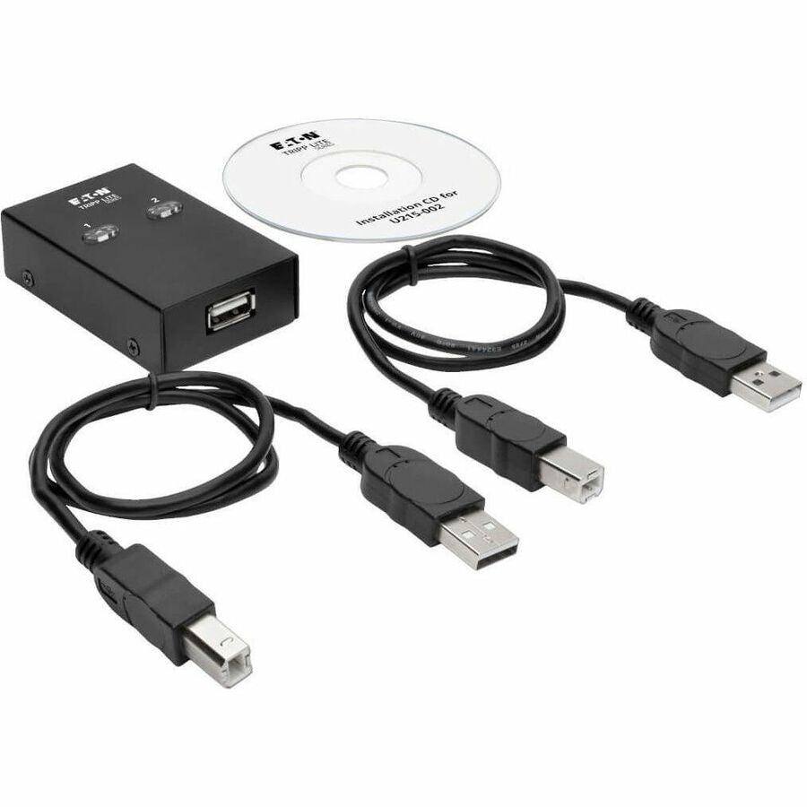 Eaton Tripp Lite Series 2-Port USB 2.0 Printer/Peripheral Sharing Switch — U215-002