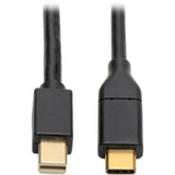 Eaton Tripp Lite Series USB-C to Mini DisplayPort Active Adapter Cable (M/M), 4K 60 Hz, Black, 6 ft. (1.8 m) — U444-006-MDP