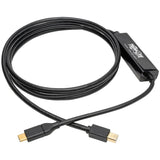 Eaton Tripp Lite Series USB-C to Mini DisplayPort Active Adapter Cable (M/M), 4K 60 Hz, Black, 6 ft. (1.8 m) — U444-006-MDP