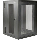 Eaton Tripp Lite Series SmartRack 18U UPS-Depth Wall-Mount Half-Height Rack Enclosure, Clear Acrylic Window, Hinged Back — SRW18USDPG