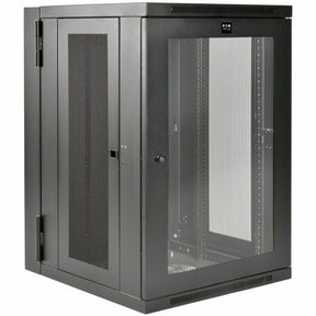 Eaton Tripp Lite Series SmartRack 18U UPS-Depth Wall-Mount Half-Height Rack Enclosure, Clear Acrylic Window, Hinged Back — SRW18USDPG