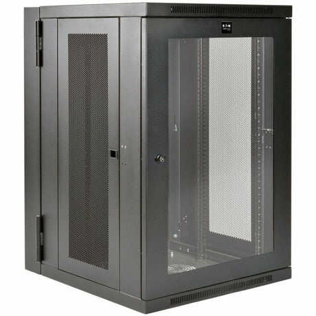 Eaton Tripp Lite Series SmartRack 18U UPS-Depth Wall-Mount Half-Height Rack Enclosure, Clear Acrylic Window, Hinged Back — SRW18USDPG