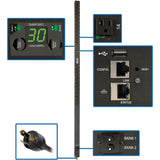 Eaton 2.9kW Single-Phase Switched PDU, LX Platform, Outlet Monitoring, 120V Outlets (24 NEMA 5-15/20R), L5-30P Plug, 0U, TAA — PDUMVR30NETLX