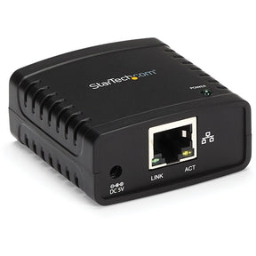 StarTech.com 10/100Mbps Ethernet to USB 2.0 Network LPR Print Server - USB Print Server with 10Base-T/100Base-TX Auto-sensing — PM1115U2