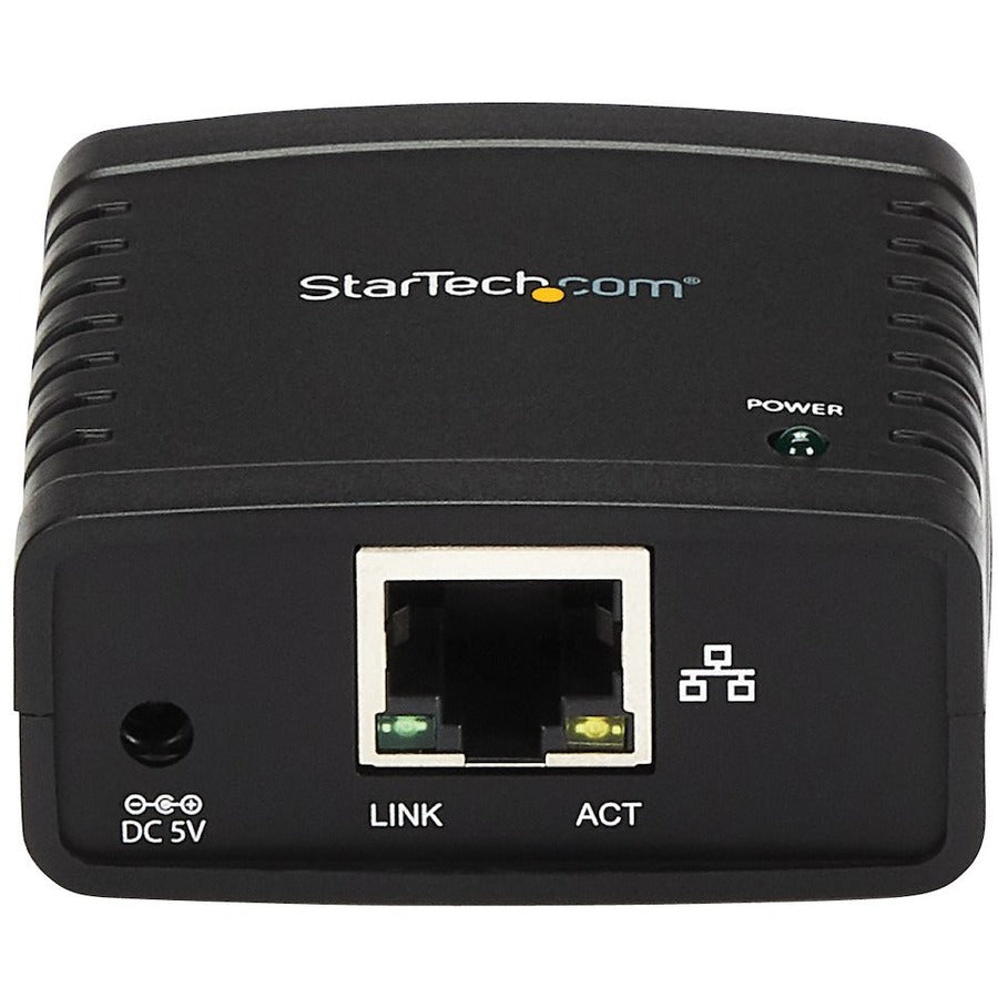 StarTech.com 10/100Mbps Ethernet to USB 2.0 Network LPR Print Server - USB Print Server with 10Base-T/100Base-TX Auto-sensing — PM1115U2