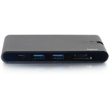C2G USB C Dock with HDMI, VGA, Ethernet, USB, SD & Power Delivery up to 100W — 26916