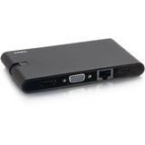 C2G USB C Dock with HDMI, VGA, Ethernet, USB, SD & Power Delivery up to 100W — 26916