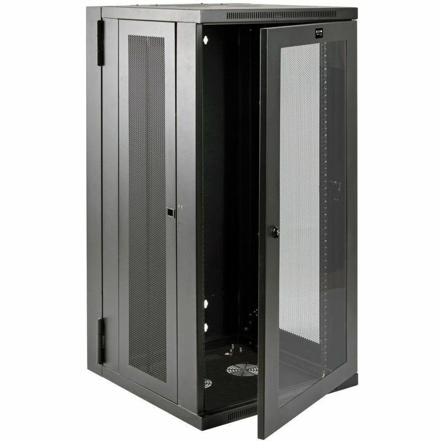Eaton Tripp Lite Series SmartRack 26U UPS-Depth Wall-Mount Half-Height Rack Enclosure, Clear Acrylic Window, Hinged Back — SRW26USDPG