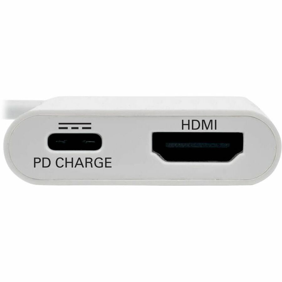 Eaton Tripp Lite Series USB-C to HDMI Adapter with PD Charging, HDCP, White — U444-06N-H4-C