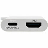 Eaton Tripp Lite Series USB-C to HDMI Adapter with PD Charging, HDCP, White — U444-06N-H4-C