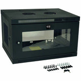Eaton Tripp Lite Series SmartRack 6U Low-Profile Switch-Depth Wall-Mount Mini Rack Enclosure with Clear Acrylic Window — SRW6UG