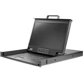 StarTech.com Rackmount KVM Console HD 1080p - Single Port VGA KVM w/17" LCD Monitor - 1U LCD KVM Server Rack Drawer w/Cables - USB Support — RKCONS17HD
