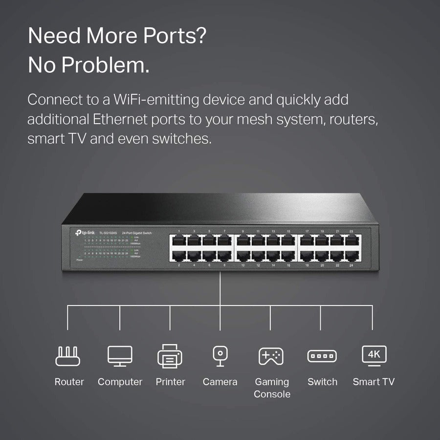 TP-Link TL-SG1024S - 24-Port Gigabit Desktop/Rackmount Ethernet Switch — TL-SG1024S