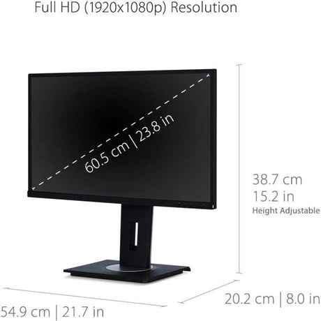 ViewSonic VG2448-PF 24 Inch IPS 1080p Ergonomic Monitor with Built-In Privacy Filter HDMI DisplayPort USB and 40 Degree Tilt — VG2448-PF