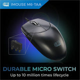 Adesso iMouse M6-TAA - Optical Scroll Mouse (TAA Compliant) — iMouse M6-TAA