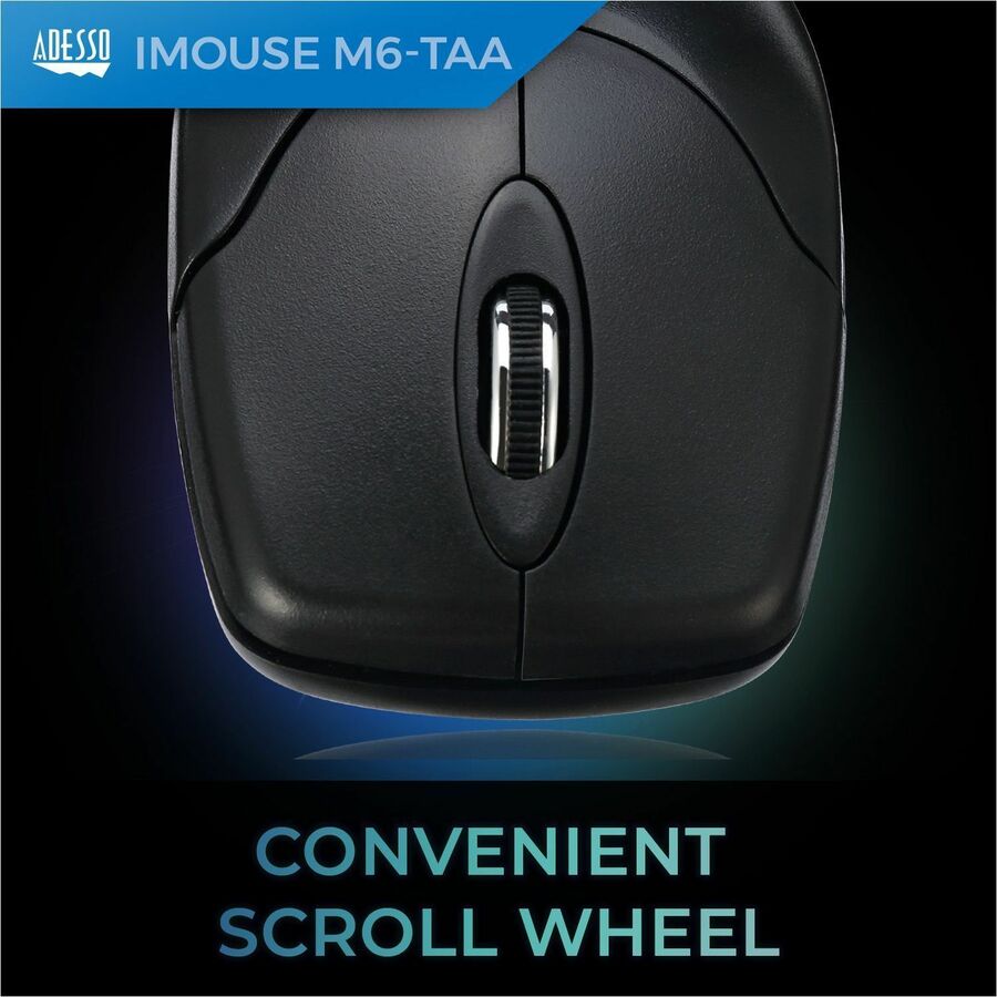 Adesso iMouse M6-TAA - Optical Scroll Mouse (TAA Compliant) — iMouse M6-TAA