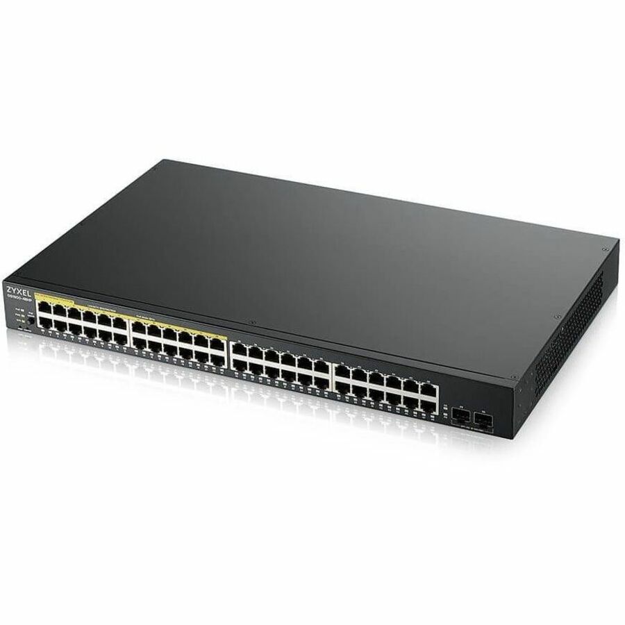 ZYXEL GS1900-48HPv2 24-Port Gigabit Smart Managed PoE Switch | 24 PoE+ Ports at 170W with 2 SFP Uplinks — GS1900-48HPV2