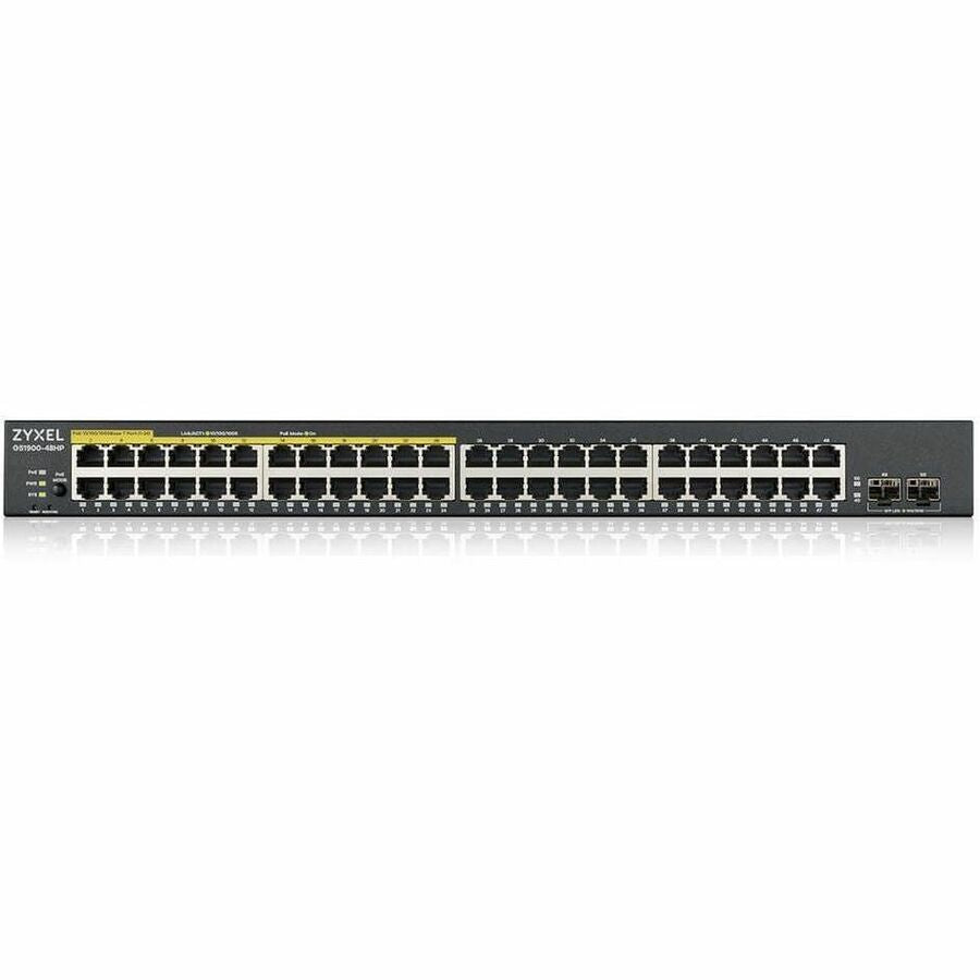 ZYXEL GS1900-48HPv2 24-Port Gigabit Smart Managed PoE Switch | 24 PoE+ Ports at 170W with 2 SFP Uplinks — GS1900-48HPV2