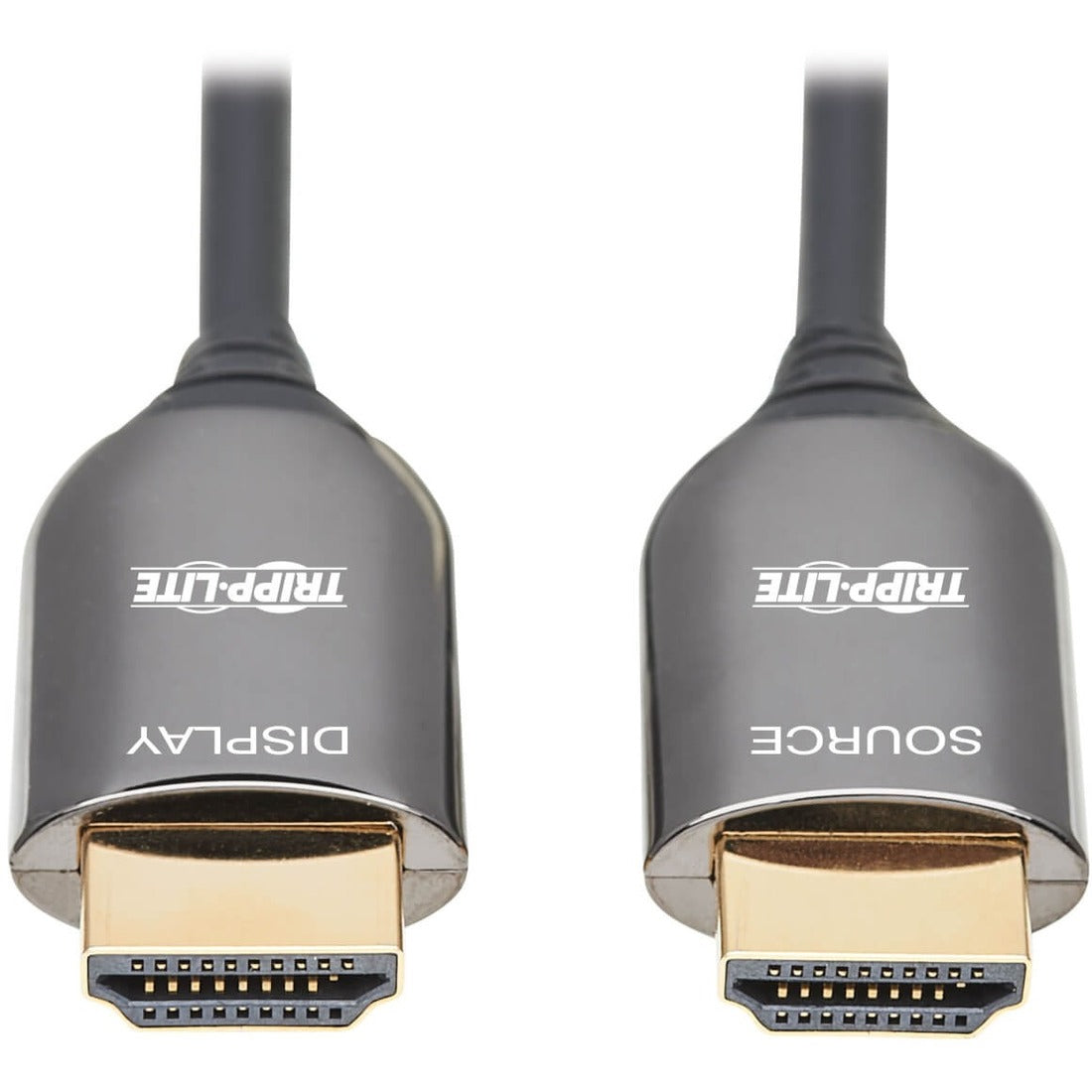 Eaton Tripp Lite Series 8K HDMI Plenum-Rated Fiber Active Optical Cable (AOC) - 8K UHD @ 60 Hz, HDR, M/M, Black, 10 m (33 ft.) — P568F-10M-8K6