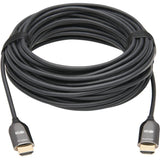 Eaton Tripp Lite Series 8K HDMI Plenum-Rated Fiber Active Optical Cable (AOC) - 8K UHD @ 60 Hz, HDR, M/M, Black, 10 m (33 ft.) — P568F-10M-8K6