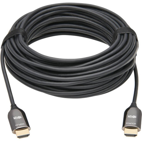 Eaton Tripp Lite Series 8K HDMI Plenum-Rated Fiber Active Optical Cable (AOC) - 8K UHD @ 60 Hz, HDR, M/M, Black, 10 m (33 ft.) — P568F-10M-8K6