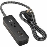 Eaton Tripp Lite Series 1-Outlet Surge Protector with 2 USB Ports (2.1A Shared) - 4 ft. Cord, 5-15P Plug, 450 Joules, Black — TLP104USB