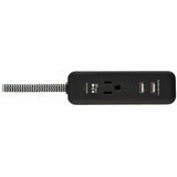Eaton Tripp Lite Series 1-Outlet Surge Protector with 2 USB Ports (2.1A Shared) - 4 ft. Cord, 5-15P Plug, 450 Joules, Black — TLP104USB