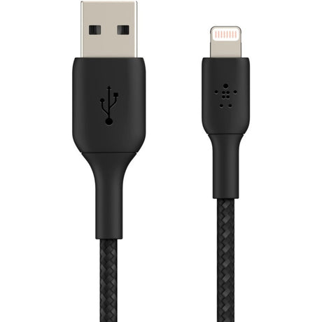 Belkin BoostCharge Braided Lightning to USB-A Cable (1 meter / 3.3 foot, Black) — CAA002BT1MBK