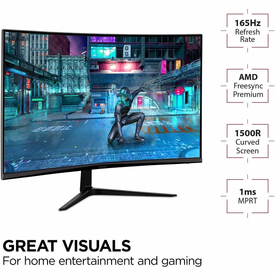 ViewSonic VX3218-PC-MHD 32 Inch Curved 1080p 1ms 180Hz Gaming Monitor with FreeSync Premium, Eye Care, HDMI and Display Port — VX3218-PC-MHD