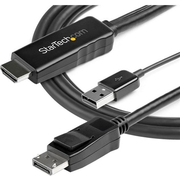 StarTech.com 3 m (9.8 ft.) HDMI to DisplayPort Cable - 4K 30Hz - USB-powered - Active HDMI to DisplayPort Cable (HD2DPMM10) — HD2DPMM3M